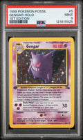 PSA 9 Gengar 1st Edition Fossil Holo Rare Pokémon Card #5 Mint Clean Look