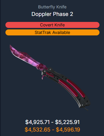 Butterfly Knife Doppler Ruby Phase 2 - Factory New